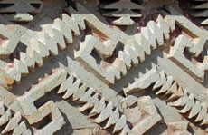 Mitla fretwork mosaic serpent design