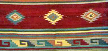 Zapotec geometric rug pattern