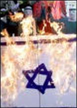 Burning Israel's flag
