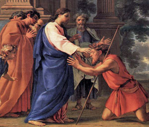 Christ healing the blind man, Eustache Le Sueur