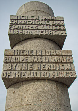 Stele recognizing the liberation of France in WWII