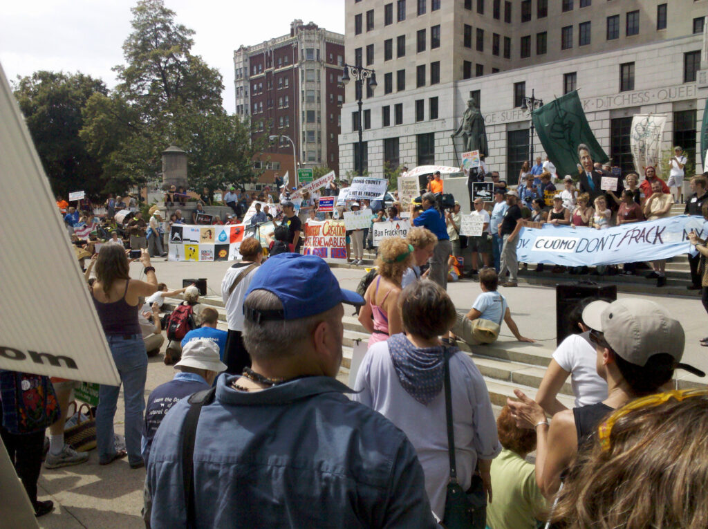 New York anti-fracking rally