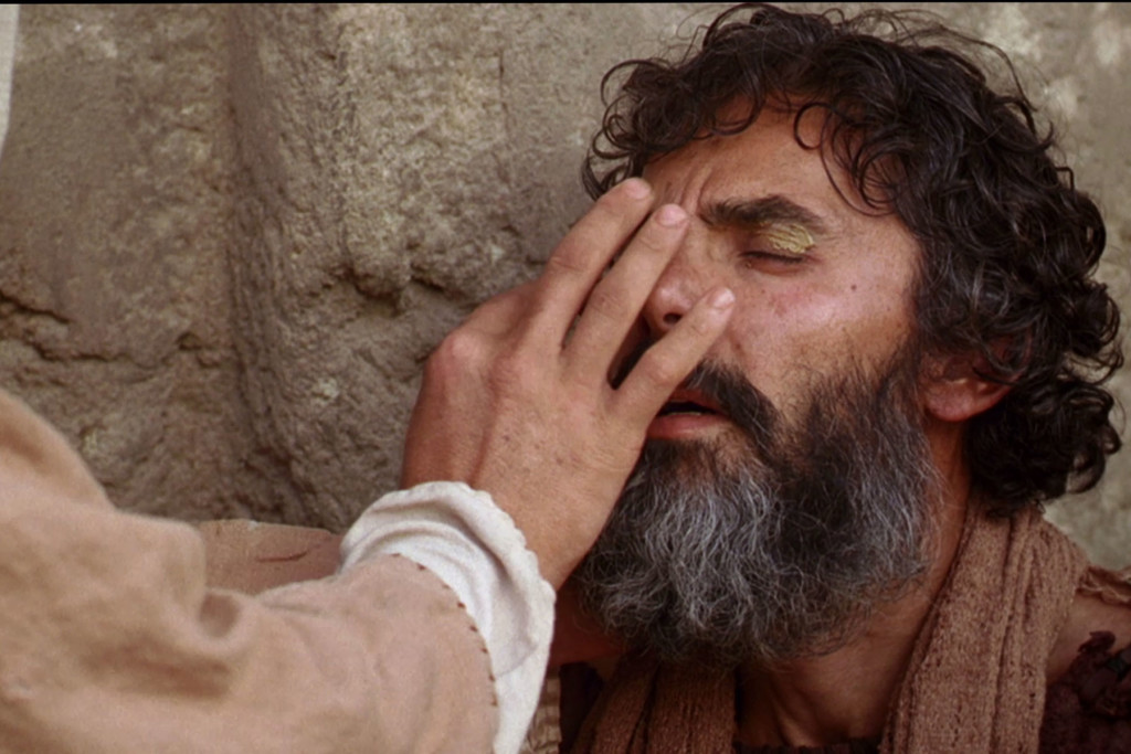 Jesus heals a blind man